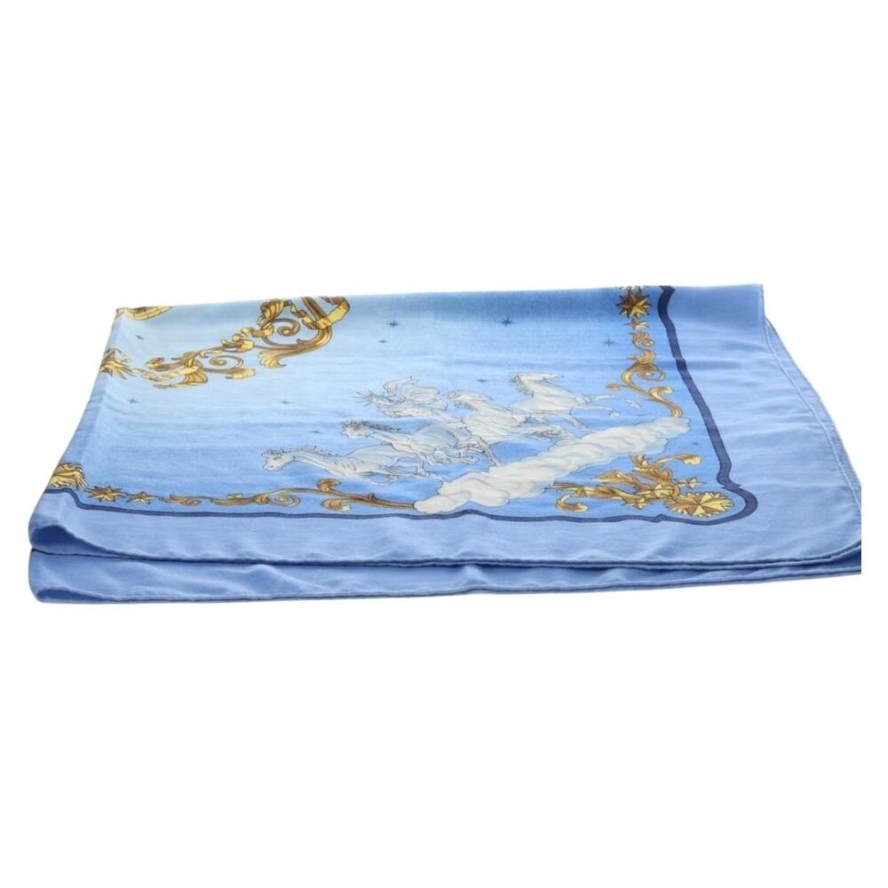Hermes Cashmere Carre 140 Scarf Blue